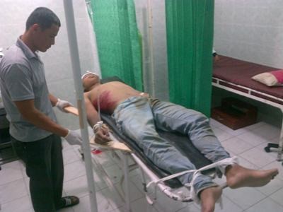 Korban saat terbaring di rumah sakit 